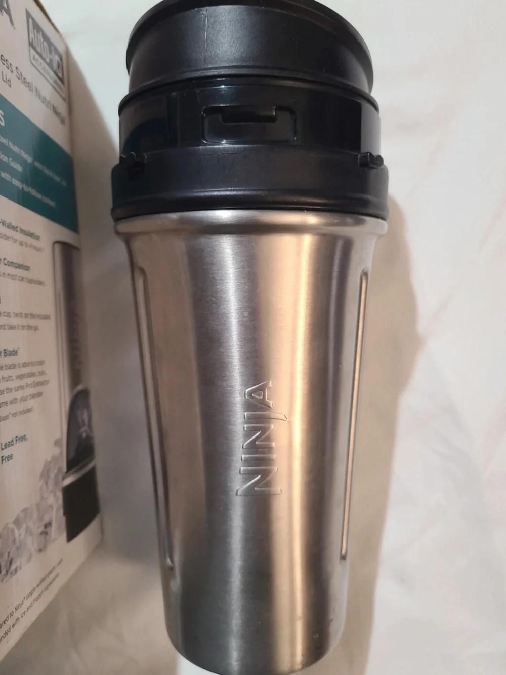 Ninja 24 oz Stainless Steel Nutri Ninja Travel Cup - Silver